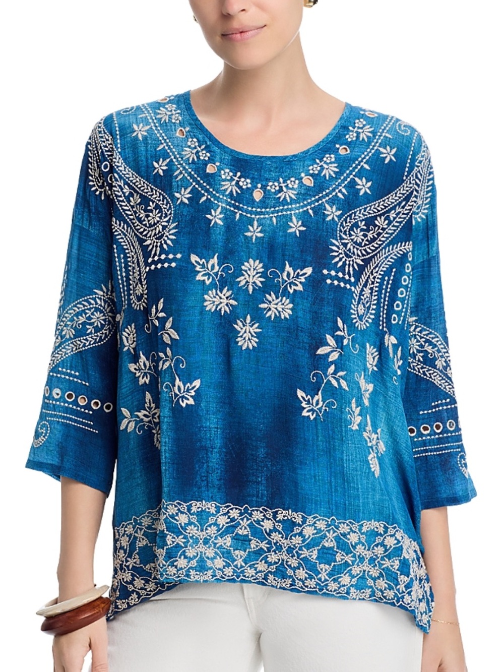 Johnny Was Siana Silk Blouse size XS like new